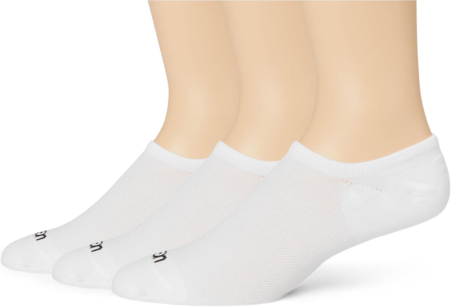 UGG Men's Oliver No Show 3 Pack Sock, White, L/XL